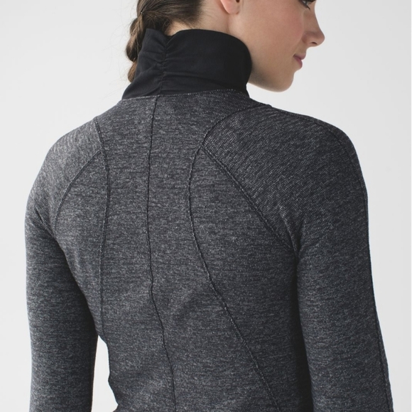 Lululemon Runderful 1/2 Zip Mini Check Pique Black Heathered Black / Black - Picture 6 of 16